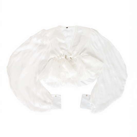 Cloud Whisper Drama Sleeve Top