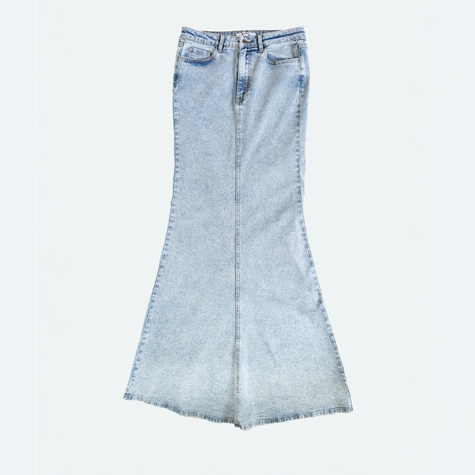 Hour Glass Maxi Denim Skirt