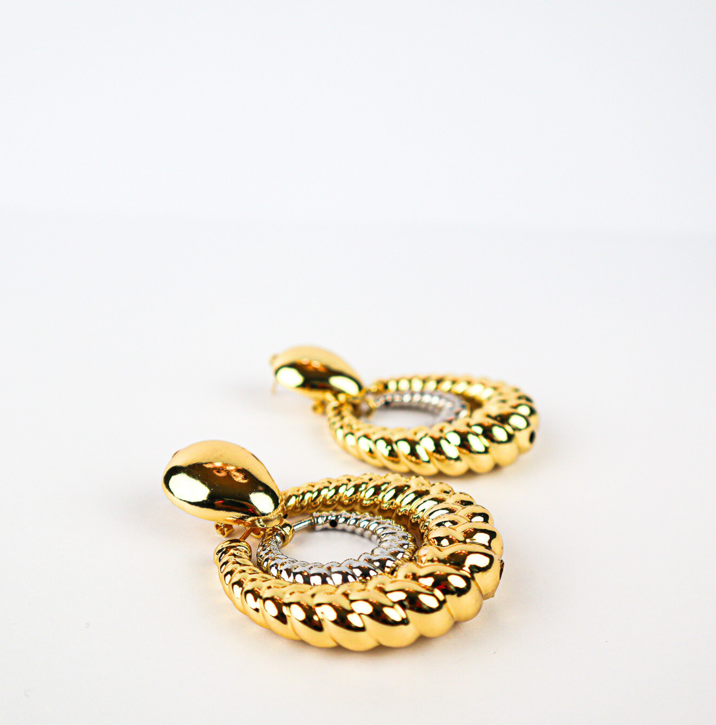 Dual Disc Statement Earring