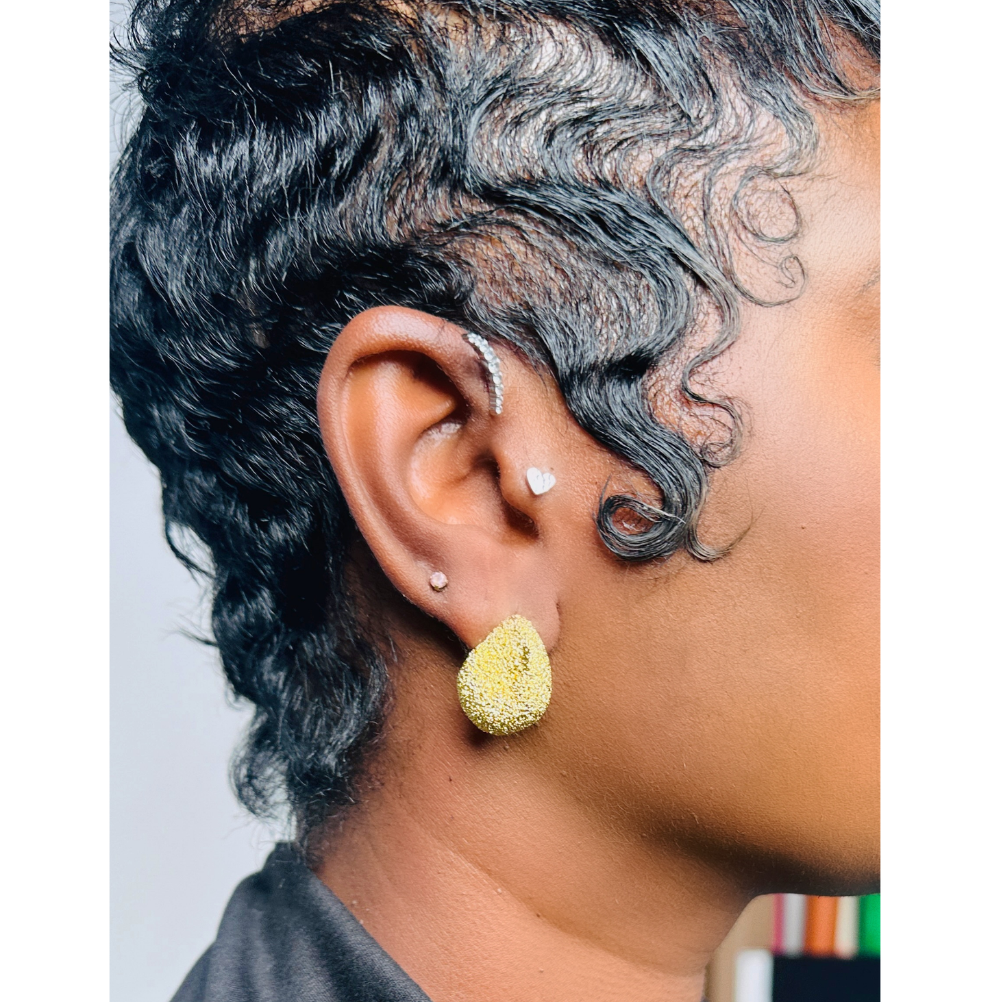 Stoned Stud Earring