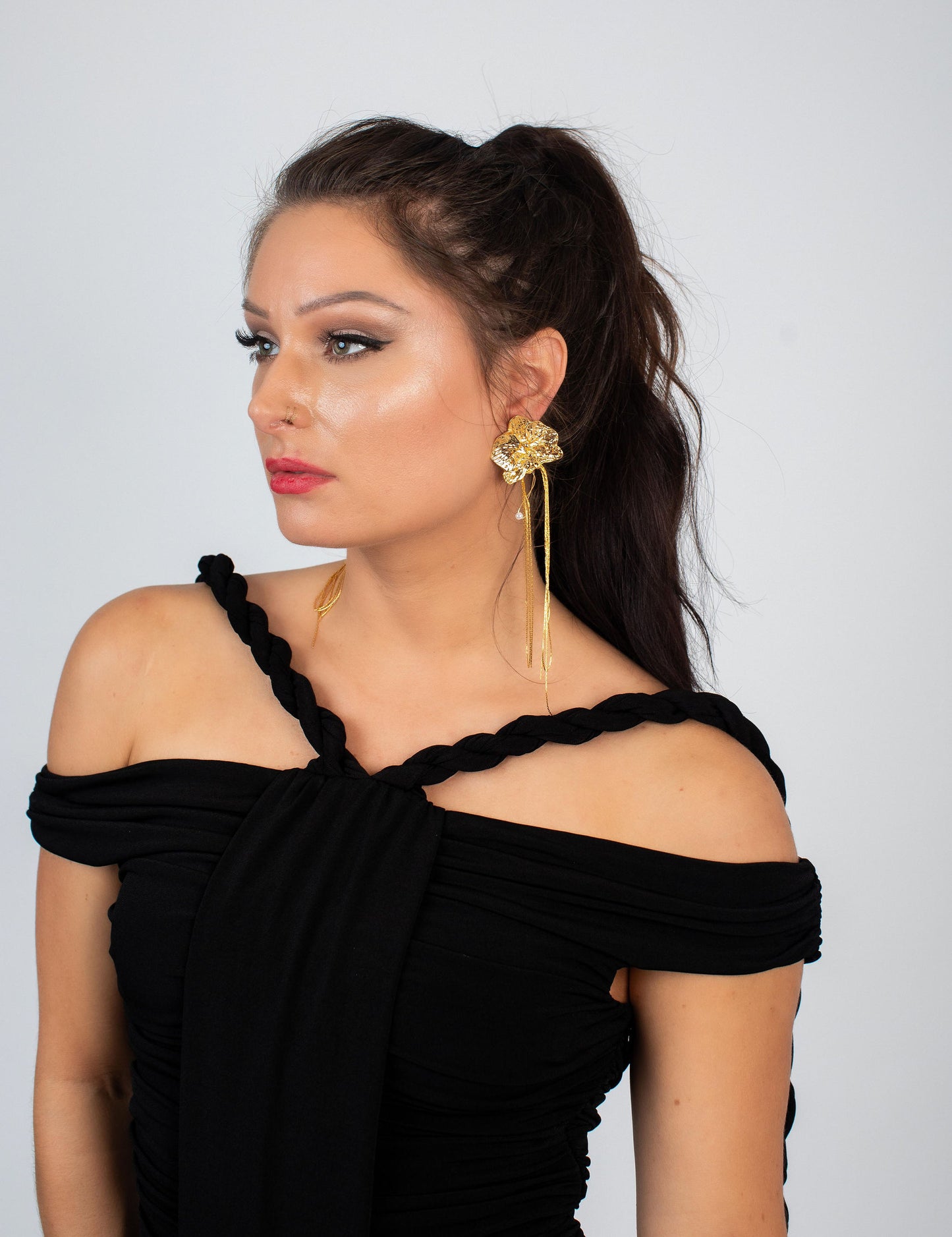 Twisted Ruched Off the Shoulder Bodycon Dress
