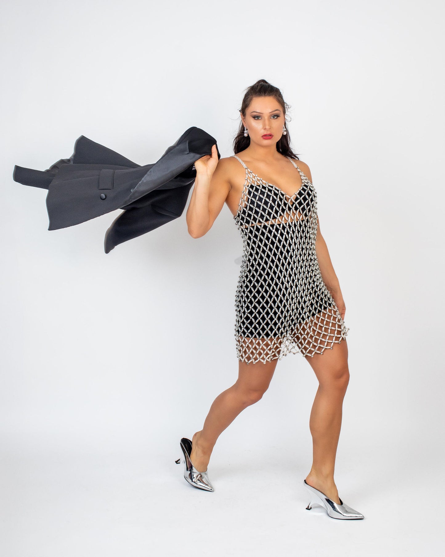 Hollywood Beaded Mini Dress