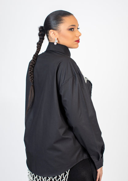 MDG Embellished Button Down Shirt