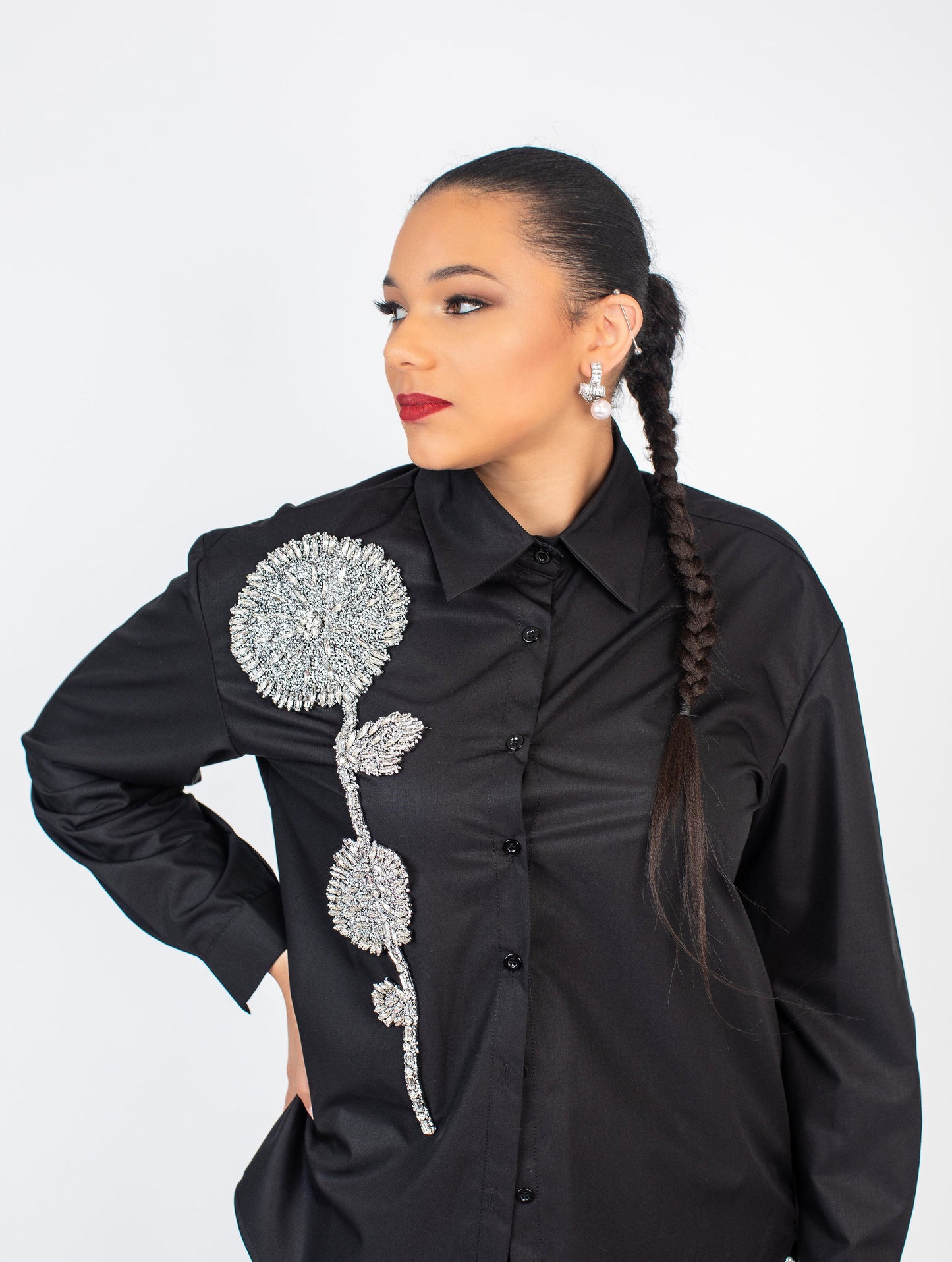 MDG Embellished Button Down Shirt