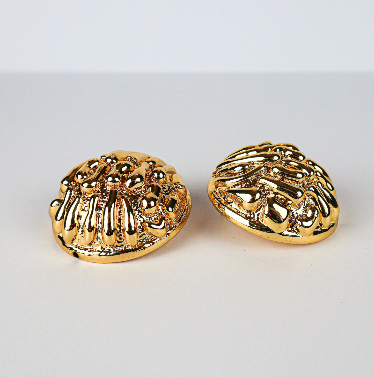 Crowned Jewel Button Earring