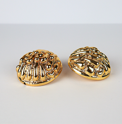 Crowned Jewel Button Earring