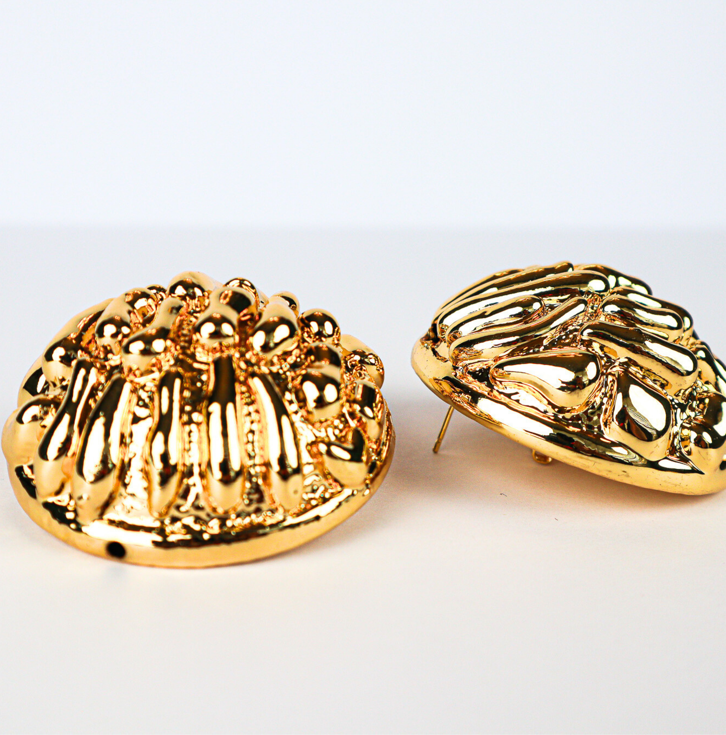 Crowned Jewel Button Earring