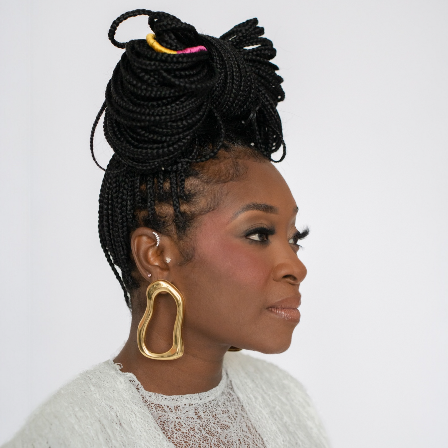 Liquid Form Gold Statement Earrings