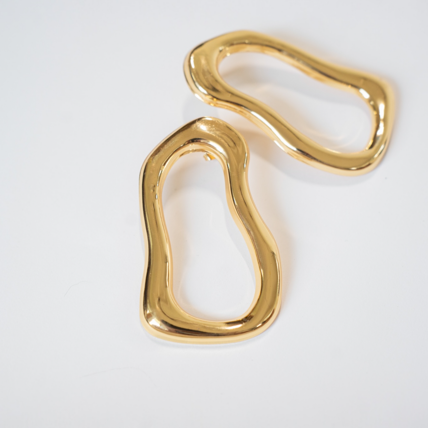 Liquid Form Gold Statement Earrings