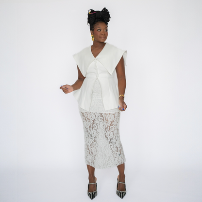 Power Sailor Midi Skirt Set