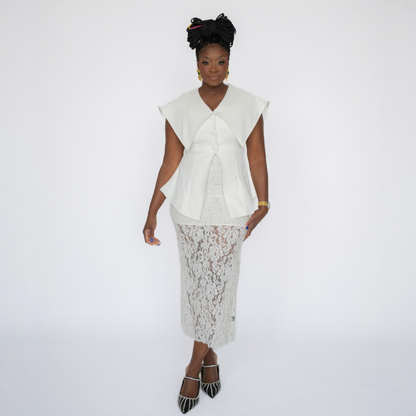 Power Sailor Midi Skirt Set