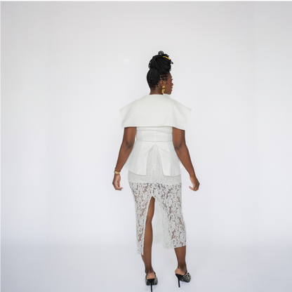 Power Sailor Midi Skirt Set