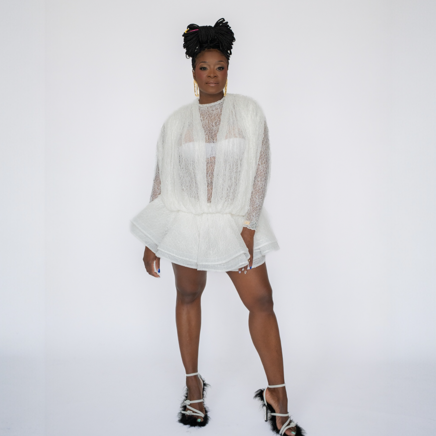 Frosted Muse Textured Mini Dress