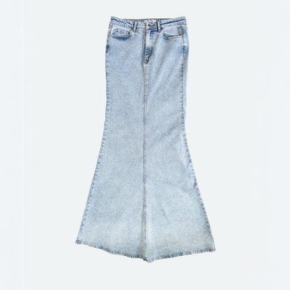 Hour Glass Maxi Denim Skirt