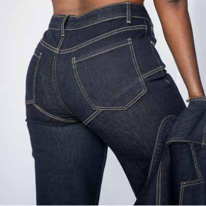 Contour  Seam Denim Pants