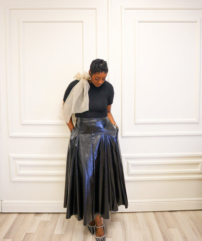 Legend Faux Leather Maxi Skirt