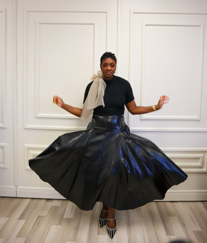 Legend Faux Leather Maxi Skirt