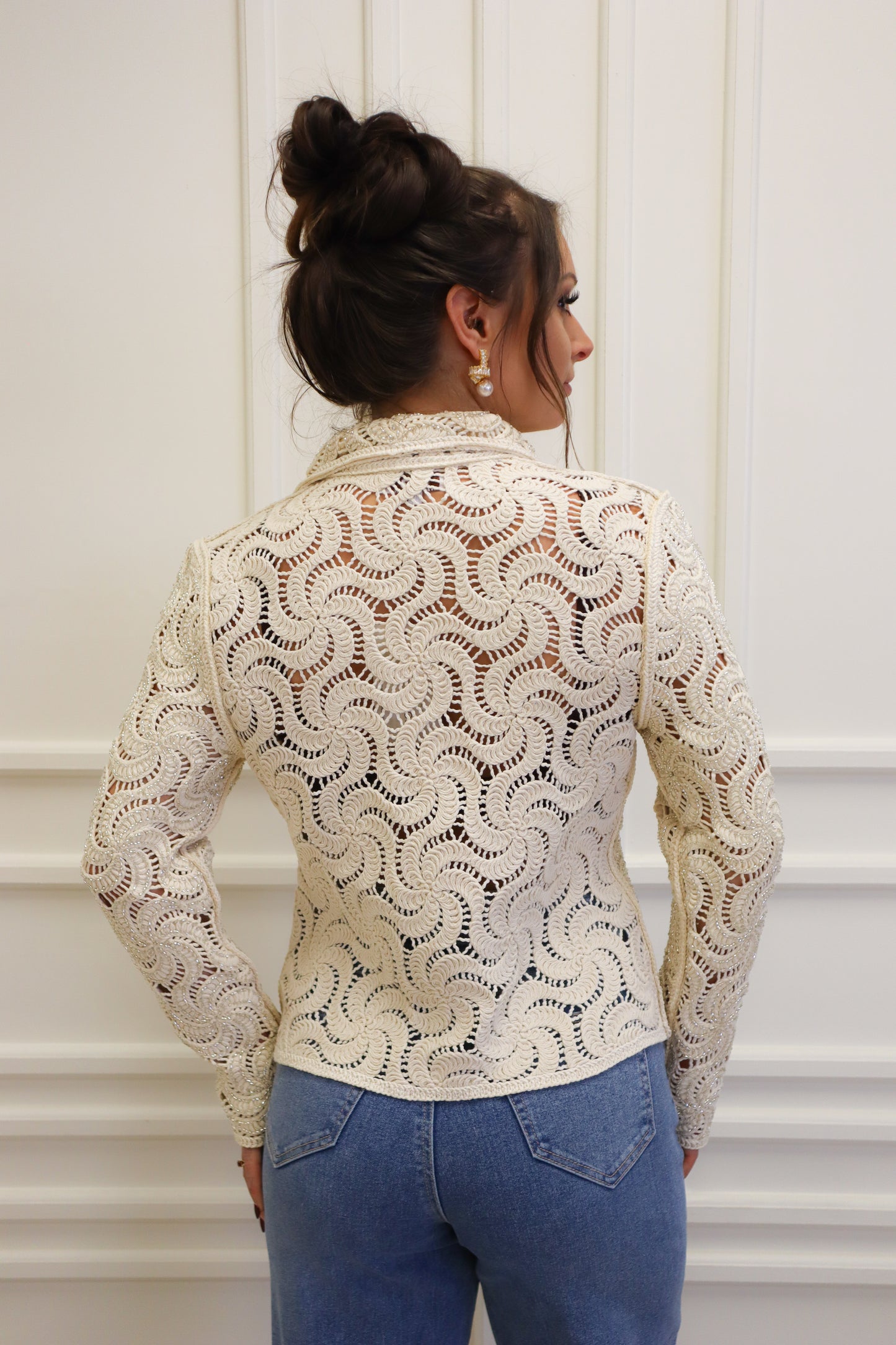 Crochet Coast Embellished Top
