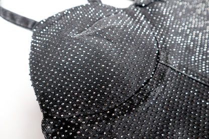 Black Star Studded Denim Maxi Dress